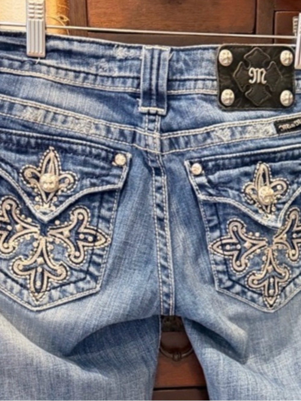 Miss Me Distressed Light Blue Boot Cut Jeans